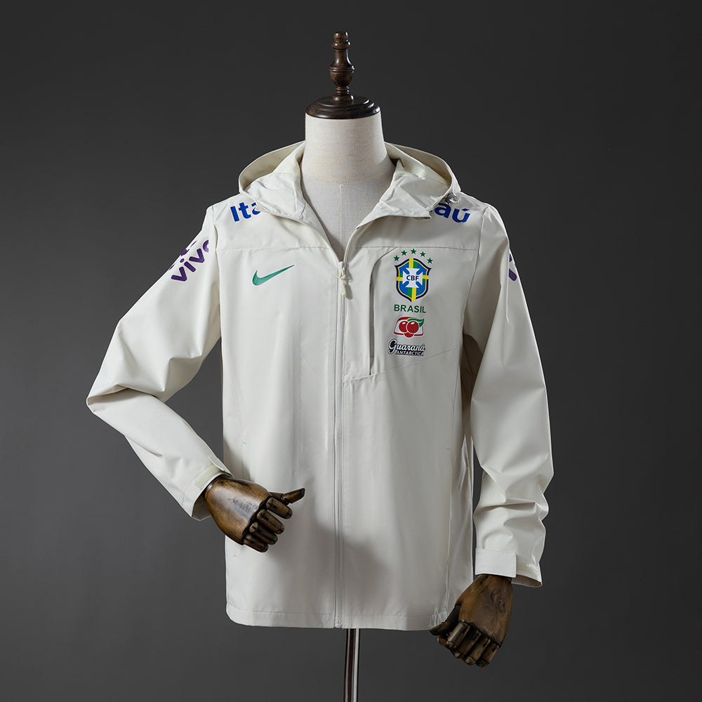 Brazil white windbreaker Jacket