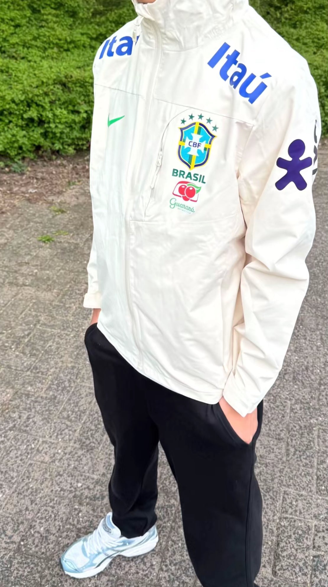 Brazil white windbreaker Jacket