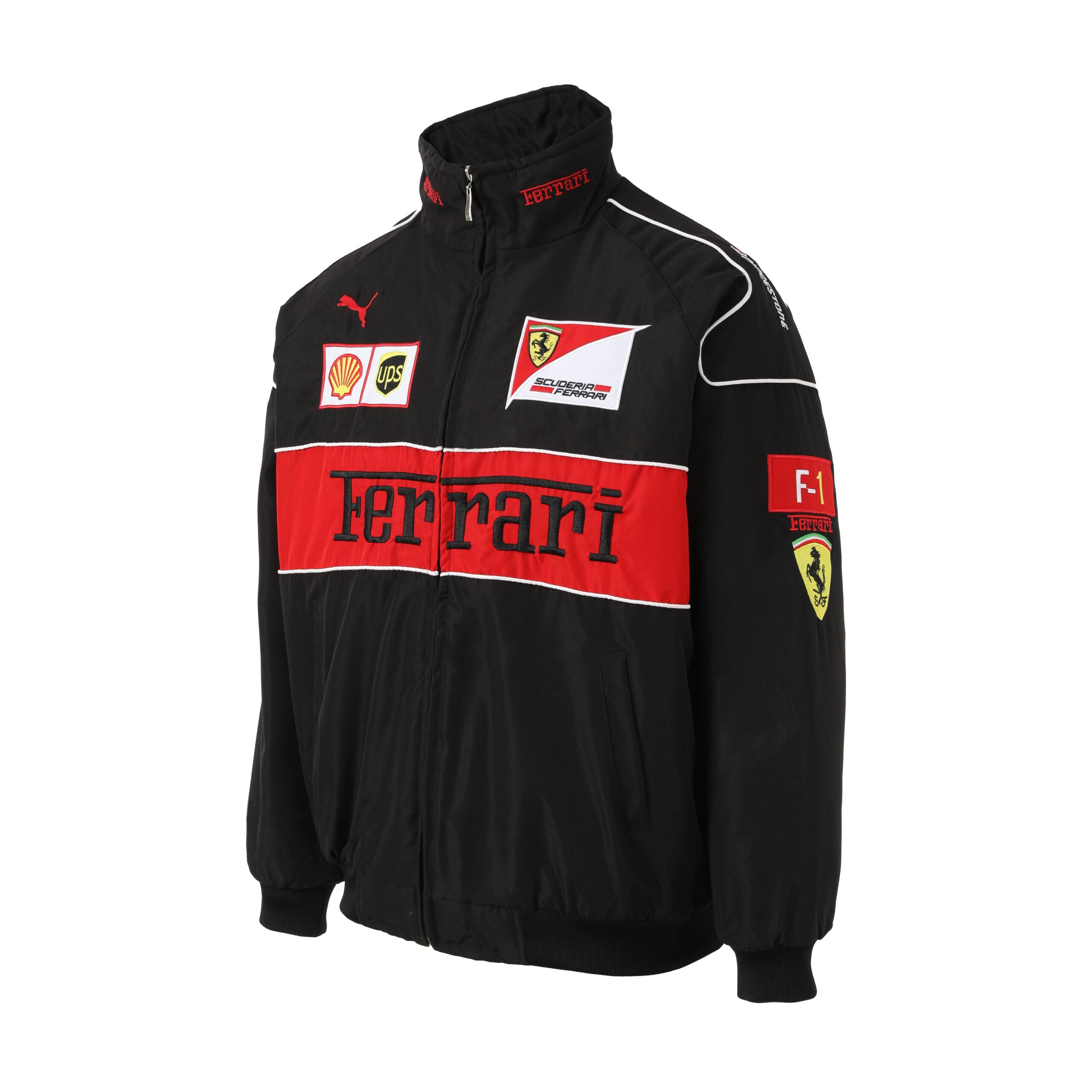 Rari F1 Racing Team Jacket – Black Scuderia Motorsport Zip-Up Coat