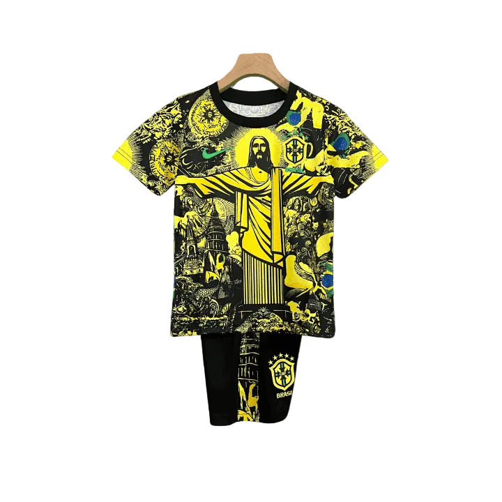 Brazil Jesus Christ the Redeemer Kids Jersey – Yellow Edition