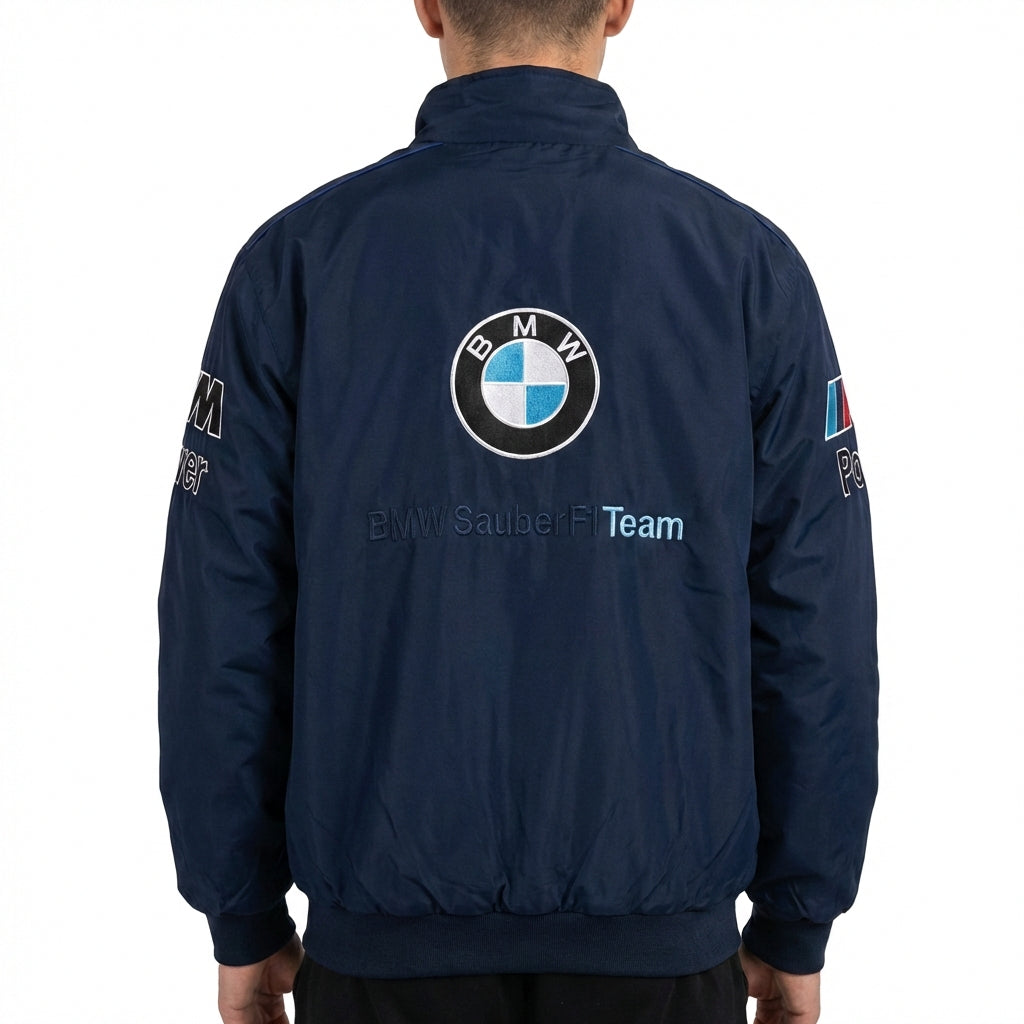 BMW Sauber F1 Team Zip-Up Jacket Navy Blue | M Power Petronas Racing Logos